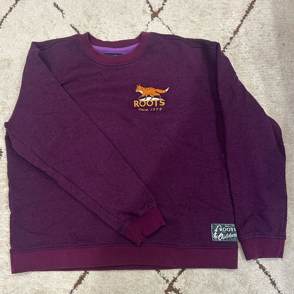 Purple “Roots” Crewneck Sweatshirt